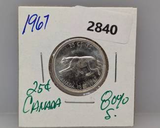 1967 80% Silv Canada Quarter