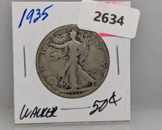 1935 90% Silver Walker Half $1 Dollar