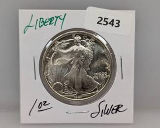 1oz .999 Silver Liberty Round
