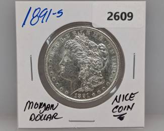 1891-S 90% Silver Morgan $1 Dollar