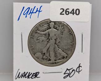 1944 90% Silver Walker Half $1 Dollar