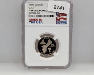 NGC 2009-S PF69 Ultra Cam Guam Quarter