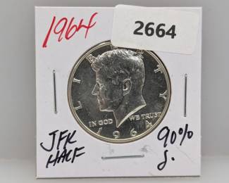 1964 90% Silver JFK Half $1 Dollar