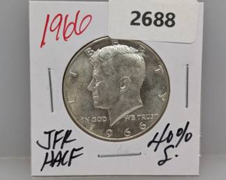 1966 40% Silver JFK Half $1 Dollar