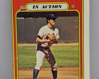 1972 Topps Baseball Jim Foli IN Action HN Crease