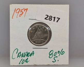 1957 80% Silv Canada Dime