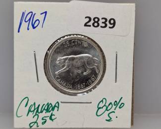 1967 80% Silv Canada Quarter