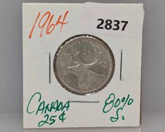 1964 80% Silv Canada Quarter