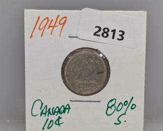 1949 80% Silv Canada Dime