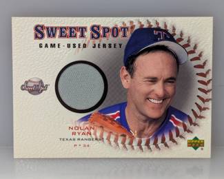 2001 Nolan Ryan Upper Deck Sweet Spot Used Jersey