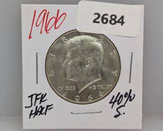 1966 40% Silver JFK Half $1 Dollar
