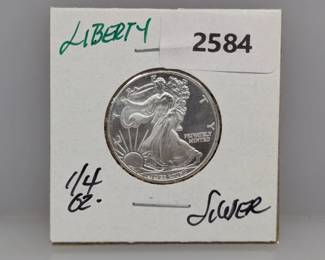 1/4oz .999 Silver Liberty Round