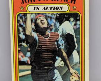 1972 Topps Baseball 434 Johnny Bench In Action HOF