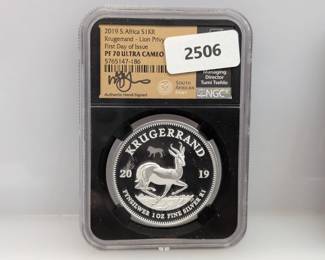 NGC 2019 PF70 Ultra Cam 1oz .999 Silv Krugerrand