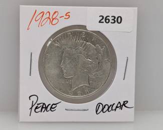 1928-S 90% Silver Peace $1 Dollar