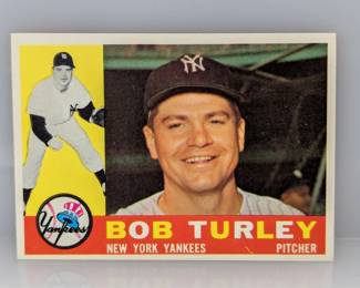 1960 Topps Bob Turley 270 No Creases