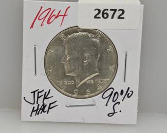 1964 90% Silver JFK Half $1 Dollar
