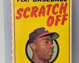 1971 Topps Scratch-Offs Hank Aaron HOF UNSCRATCHED