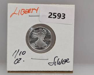 1/10oz .999 Silver Liberty Round