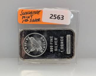 1oz .999 Silver Sunshine Mint Bar