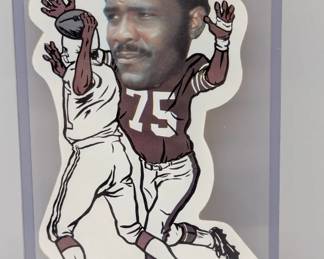1972 NFLPA VINYL STICKERS Mean Joe Greene HOF