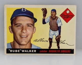 1955 Topps Baseball Rube Walker Brooklyn Dodgers