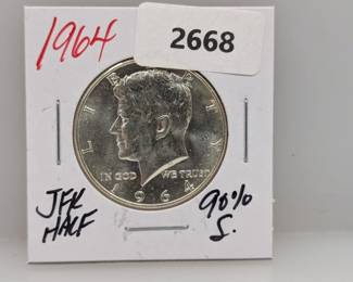 1964 90% Silver JFK Half $1 Dollar