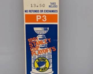 1981 Stanley Cup Playoffs StL Blues Ticket Stub MK