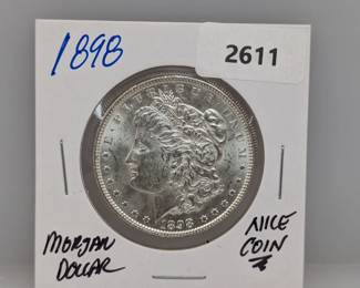1898 90% Silver Morgan $1 Dollar