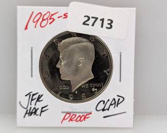 1985-S PF Clad JFK Half $1 Dollar