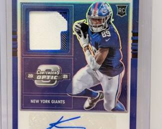 2021 Toney Contenders Blue Prizm Auto Patch RC /35