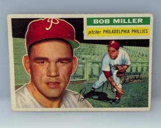 1956 Topps Baseball #334 Bob Miller Phillies