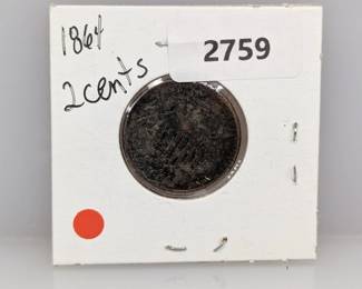 1864 Two Cent Piece