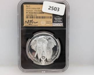 NGC 2019 PF70 Ultra Cam 1oz .999 Silv Elephant