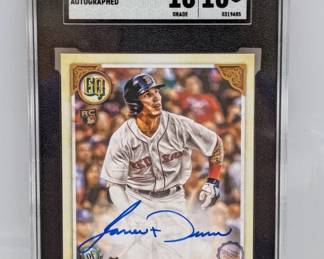 2022 Topps GQ Jarren Duran RC Auto SGC 10/10
