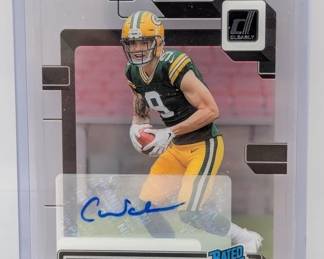 2022 Christian Watson Donruss Clearly Auto RC #69