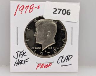 1978-S PF Clad JFK Half $1 Dollar