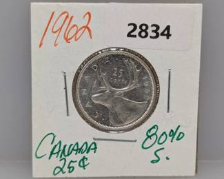 1962 80% Silv Canada Quarter