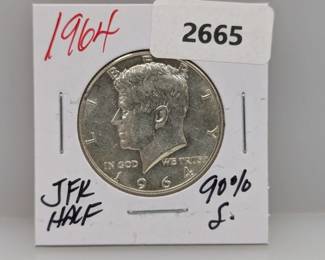 1964 90% Silver JFK Half $1 Dollar