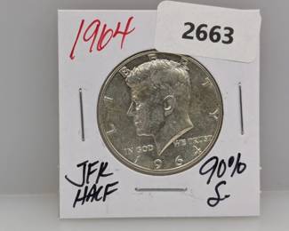1964 90% Silver JFK Half $1 Dollar