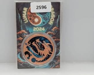 2024 33G .999 Copper Lunar Dragon Round