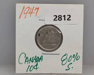 1947 80% Silv Canada Dime