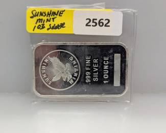 1oz .999 Silver Sunshine Mint Bar