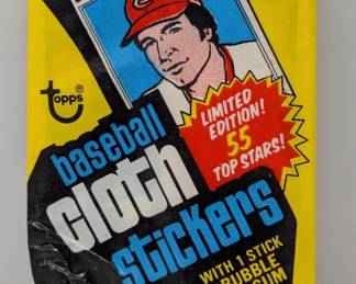 1977 Topps Cloth Stickers Unopened Wax Pack