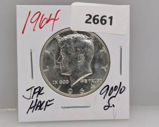 1964 90% Silver JFK Half $1 Dollar