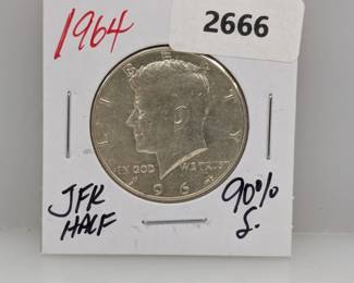 1964 90% Silver JFK Half $1 Dollar