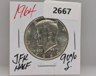 1964 90% Silver JFK Half $1 Dollar