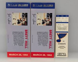 1988 & 1992 St Louis Blues Ticket Stubs