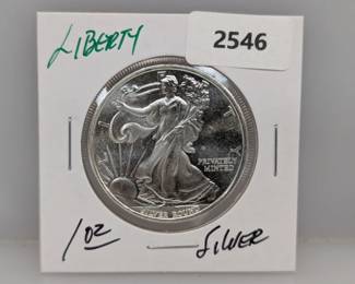 1oz .999 Silver Liberty Round