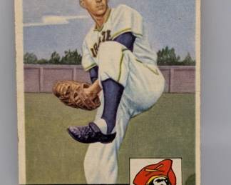 1953 Topps Baseball Cal Hogue HN Pirates Stain